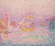 Paul Signac Harbour at Marseilles painting